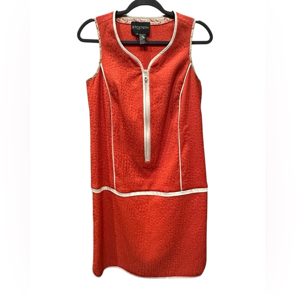 Etcetera Women's Vibrant Orange Mini Dress size 8
